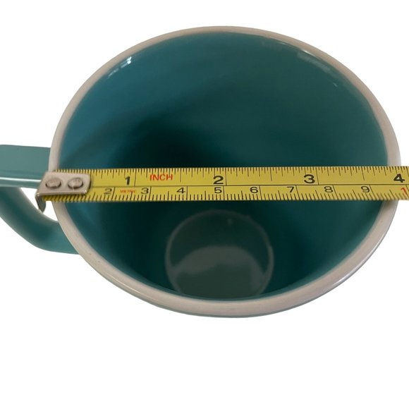 Room Essentials Mug Cup Stoneware Blue Coffee Tea Cocoa 4" x 4" - Picture 7 of 7